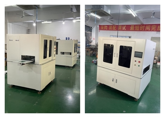 High Speed Inline V Cut PCB Depaneling Machine White Color Customized